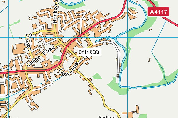 DY14 8QQ map - OS VectorMap District (Ordnance Survey)