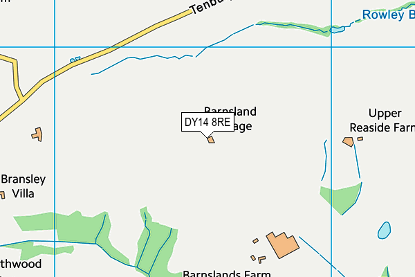 DY14 8RE map - OS VectorMap District (Ordnance Survey)