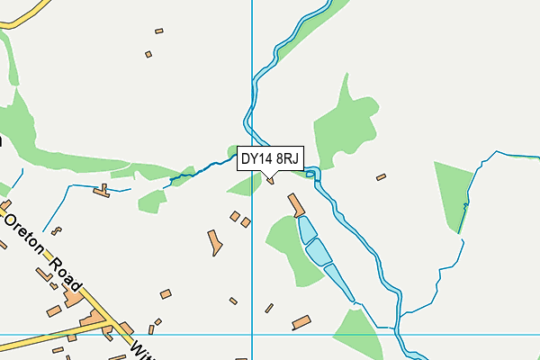 DY14 8RJ map - OS VectorMap District (Ordnance Survey)