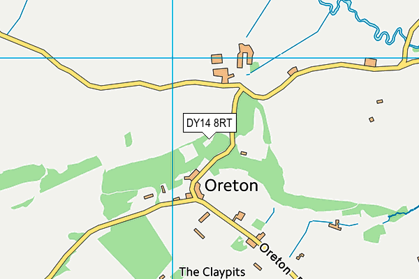 DY14 8RT map - OS VectorMap District (Ordnance Survey)