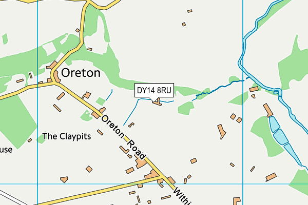 DY14 8RU map - OS VectorMap District (Ordnance Survey)
