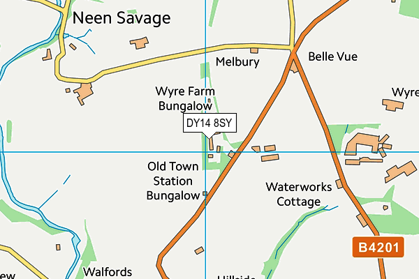 DY14 8SY map - OS VectorMap District (Ordnance Survey)