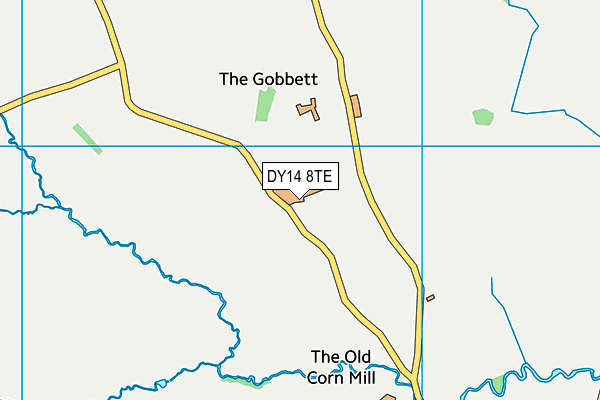 DY14 8TE map - OS VectorMap District (Ordnance Survey)