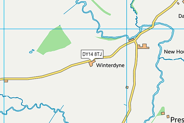 DY14 8TJ map - OS VectorMap District (Ordnance Survey)