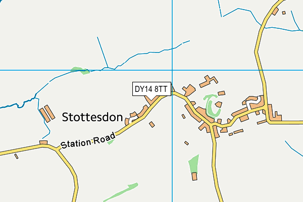 DY14 8TT map - OS VectorMap District (Ordnance Survey)