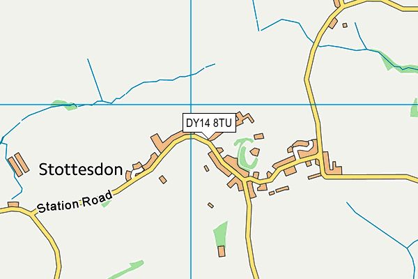 DY14 8TU map - OS VectorMap District (Ordnance Survey)