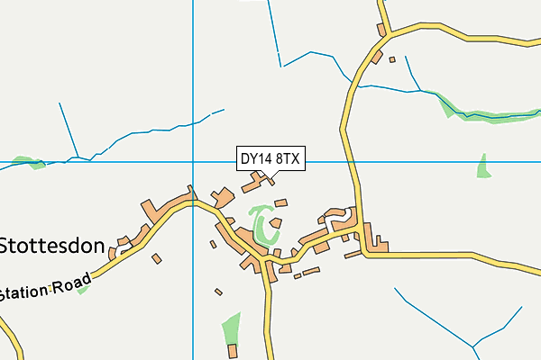 DY14 8TX map - OS VectorMap District (Ordnance Survey)