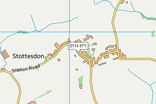 DY14 8TY map - OS VectorMap District (Ordnance Survey)
