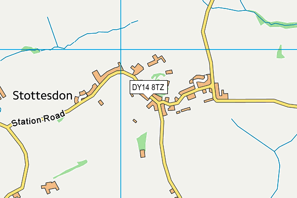 DY14 8TZ map - OS VectorMap District (Ordnance Survey)