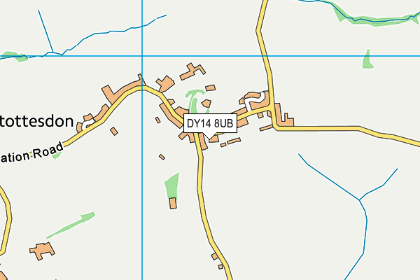 DY14 8UB map - OS VectorMap District (Ordnance Survey)