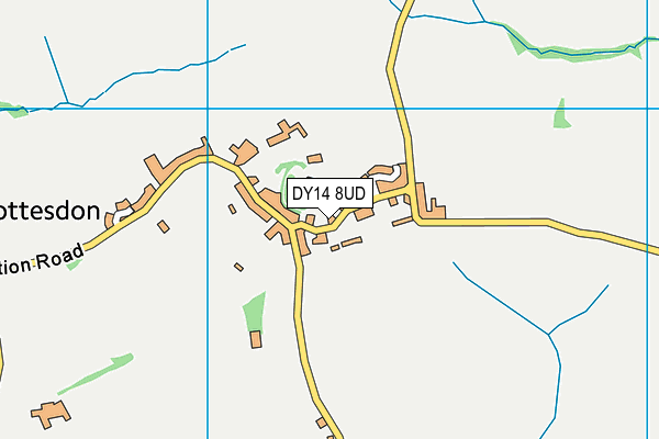 DY14 8UD map - OS VectorMap District (Ordnance Survey)