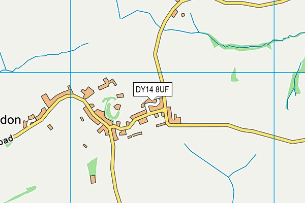 DY14 8UF map - OS VectorMap District (Ordnance Survey)