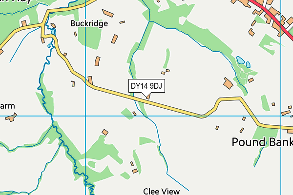 DY14 9DJ map - OS VectorMap District (Ordnance Survey)