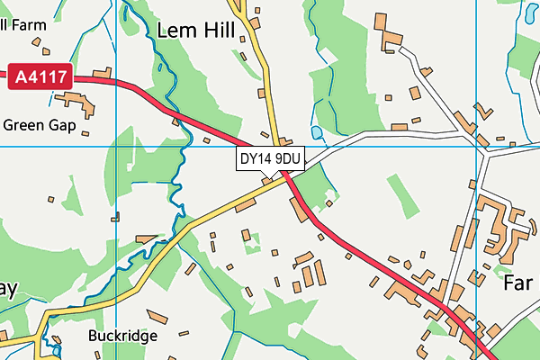 DY14 9DU map - OS VectorMap District (Ordnance Survey)