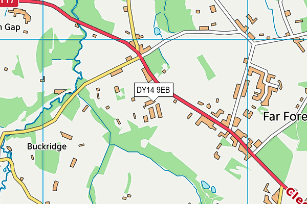 DY14 9EB map - OS VectorMap District (Ordnance Survey)