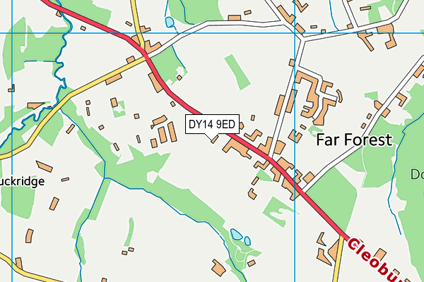 DY14 9ED map - OS VectorMap District (Ordnance Survey)