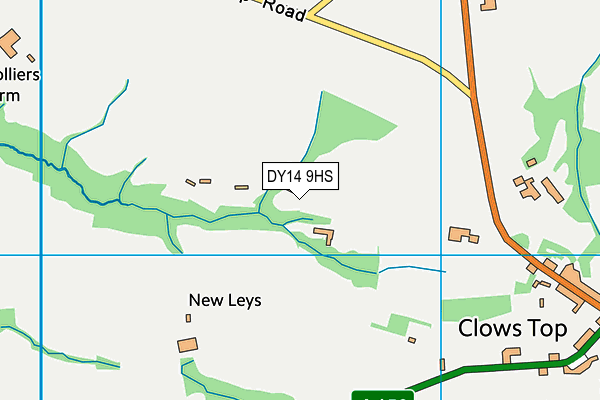 DY14 9HS map - OS VectorMap District (Ordnance Survey)
