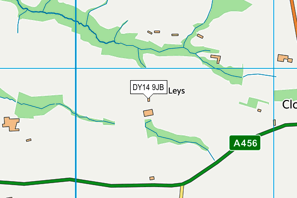 DY14 9JB map - OS VectorMap District (Ordnance Survey)