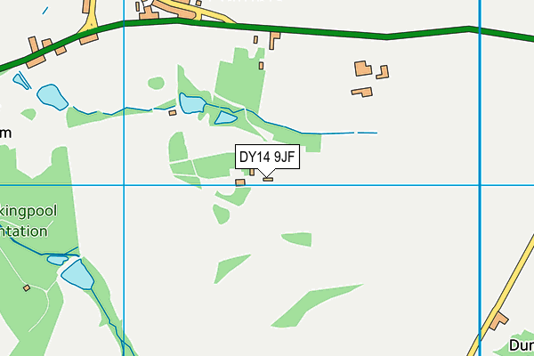 DY14 9JF map - OS VectorMap District (Ordnance Survey)