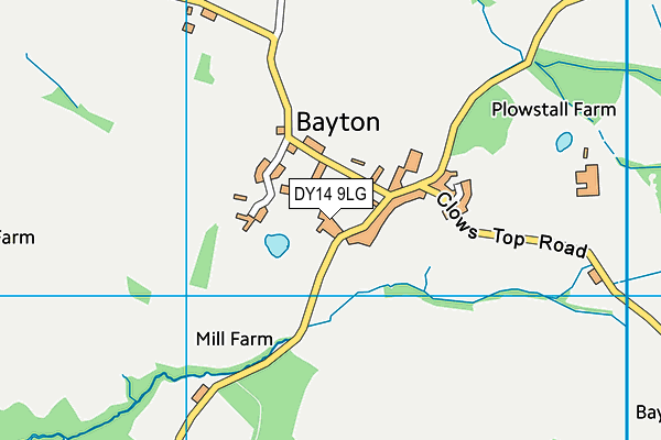 Bayton CofE Primary School map (DY14 9LG) - OS VectorMap District (Ordnance Survey)