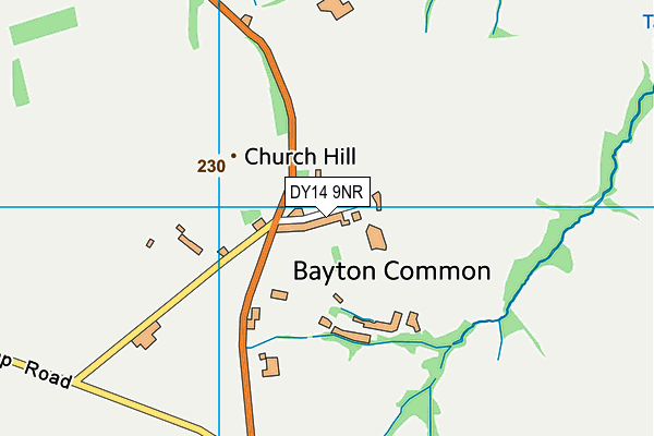 DY14 9NR map - OS VectorMap District (Ordnance Survey)