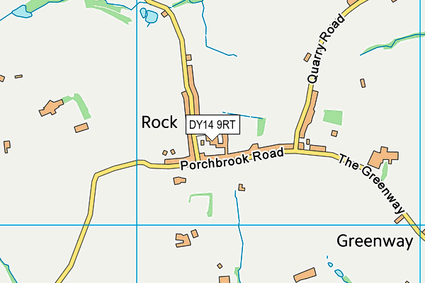 DY14 9RT map - OS VectorMap District (Ordnance Survey)