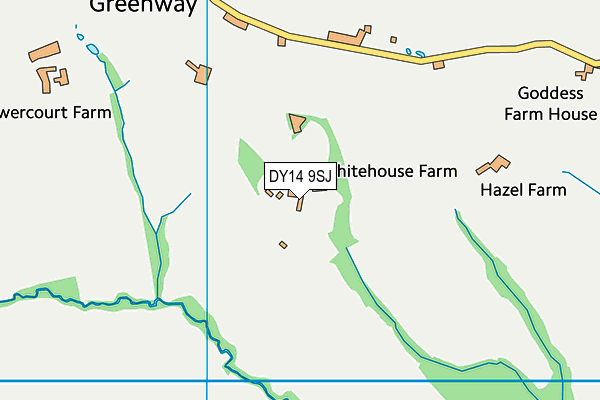 DY14 9SJ map - OS VectorMap District (Ordnance Survey)