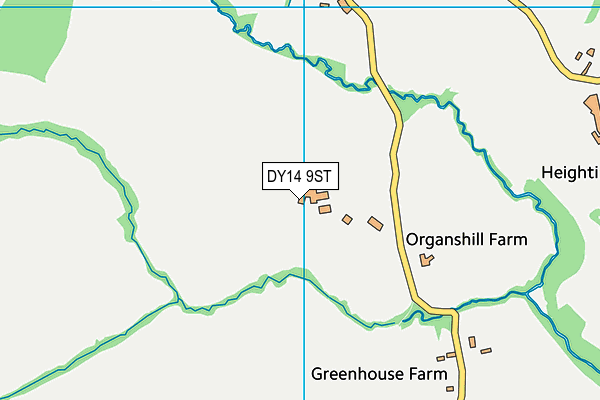 DY14 9ST map - OS VectorMap District (Ordnance Survey)