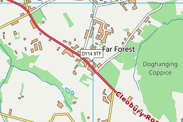 DY14 9TF map - OS VectorMap District (Ordnance Survey)