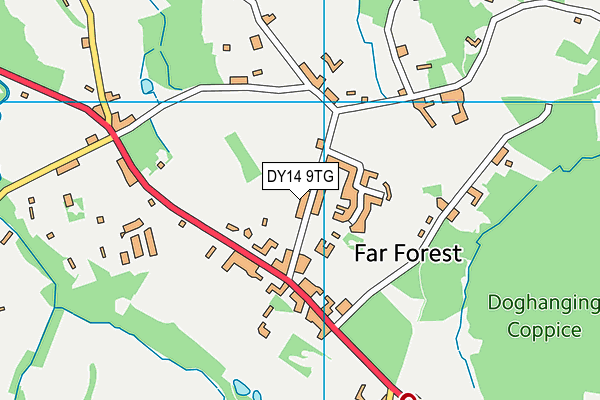 DY14 9TG map - OS VectorMap District (Ordnance Survey)