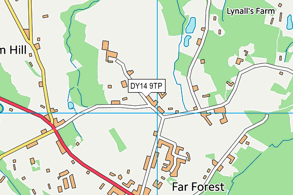 DY14 9TP map - OS VectorMap District (Ordnance Survey)
