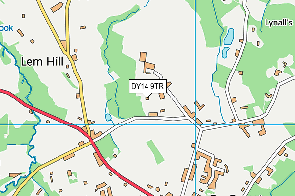 DY14 9TR map - OS VectorMap District (Ordnance Survey)