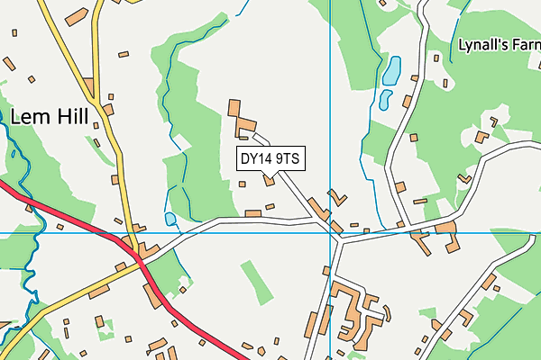 DY14 9TS map - OS VectorMap District (Ordnance Survey)