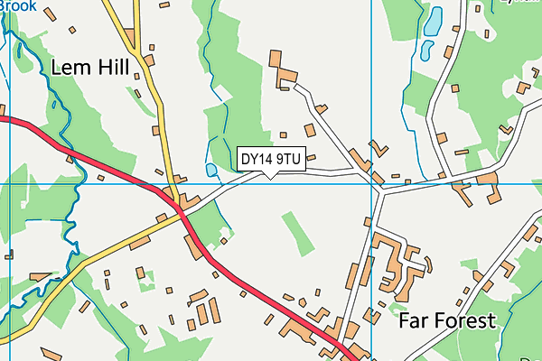 DY14 9TU map - OS VectorMap District (Ordnance Survey)