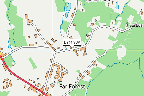 DY14 9UP map - OS VectorMap District (Ordnance Survey)