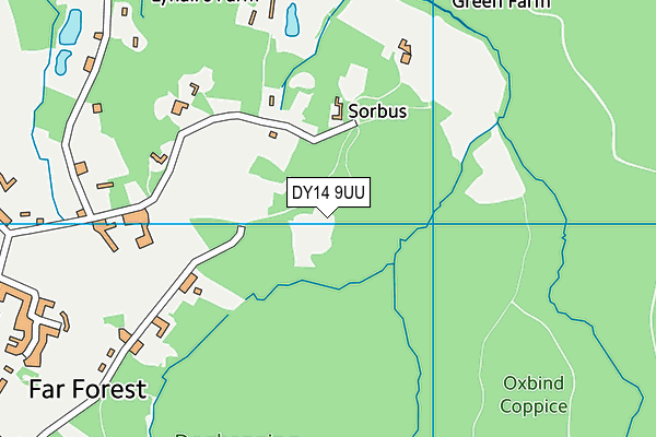 DY14 9UU map - OS VectorMap District (Ordnance Survey)