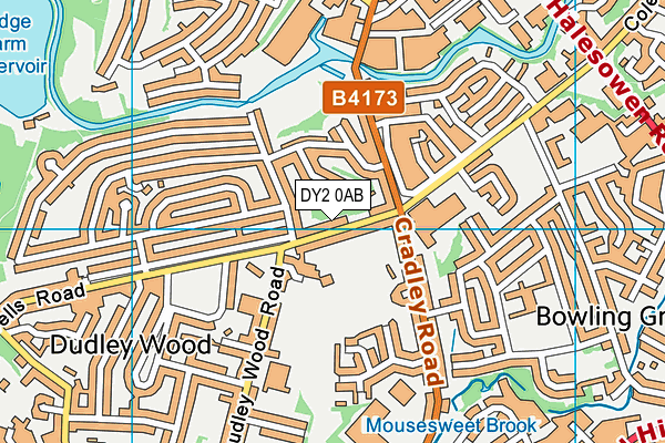 DY2 0AB map - OS VectorMap District (Ordnance Survey)