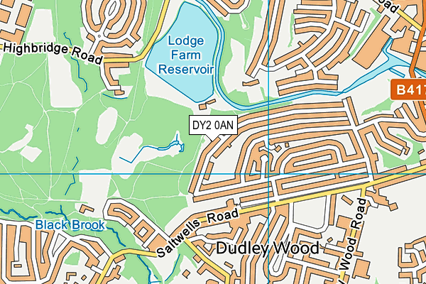 DY2 0AN map - OS VectorMap District (Ordnance Survey)