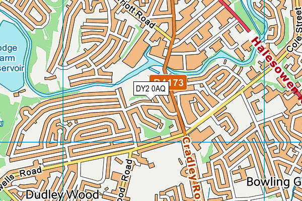 DY2 0AQ map - OS VectorMap District (Ordnance Survey)