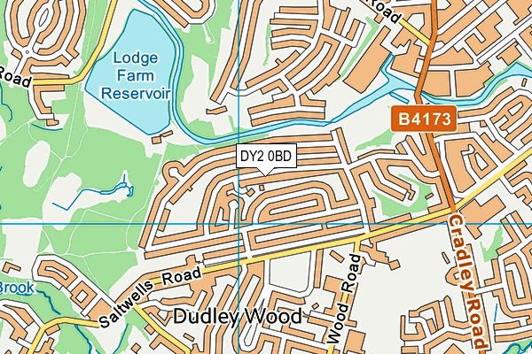 DY2 0BD map - OS VectorMap District (Ordnance Survey)