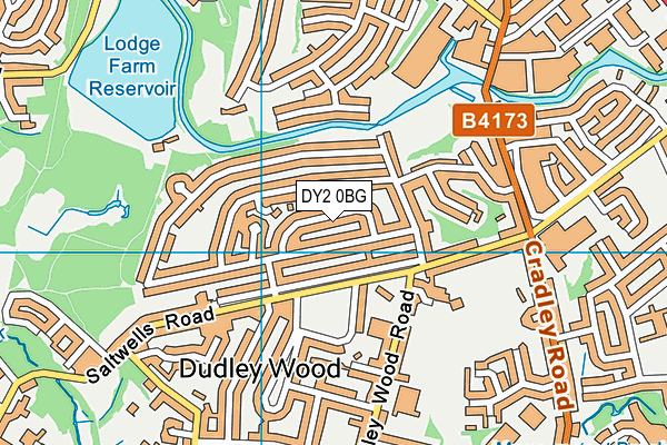 DY2 0BG map - OS VectorMap District (Ordnance Survey)