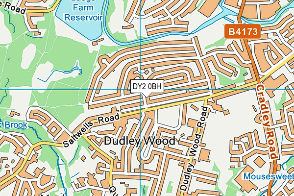 DY2 0BH map - OS VectorMap District (Ordnance Survey)