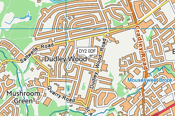 DY2 0DF map - OS VectorMap District (Ordnance Survey)