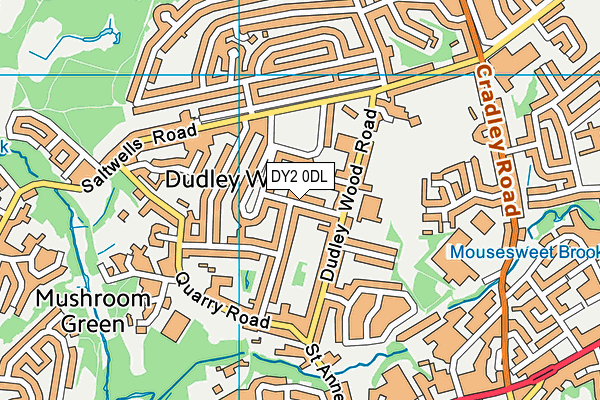 DY2 0DL map - OS VectorMap District (Ordnance Survey)