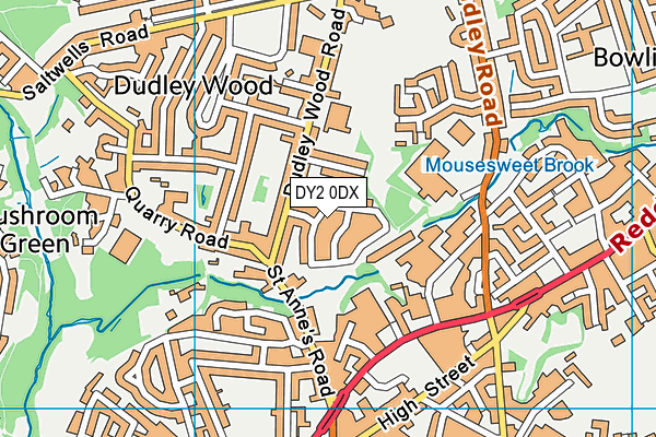 DY2 0DX map - OS VectorMap District (Ordnance Survey)