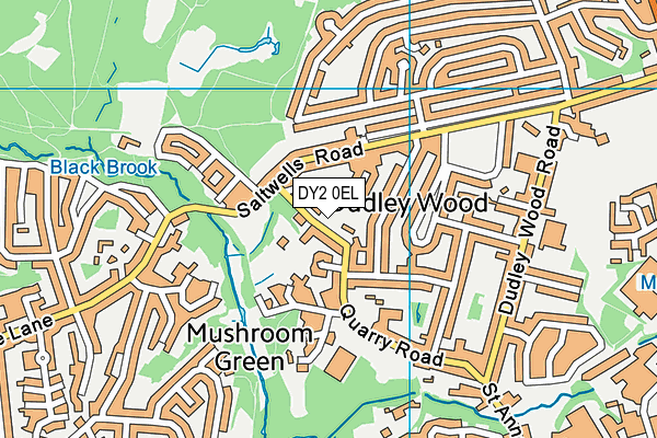 DY2 0EL map - OS VectorMap District (Ordnance Survey)