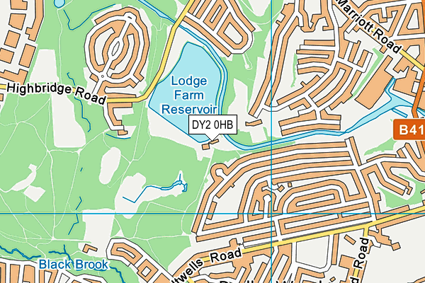 DY2 0HB map - OS VectorMap District (Ordnance Survey)