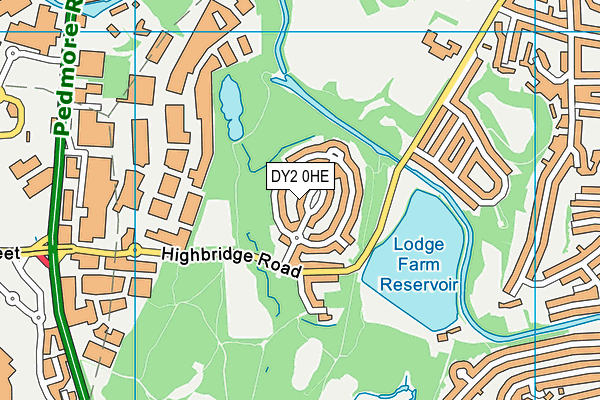 DY2 0HE map - OS VectorMap District (Ordnance Survey)