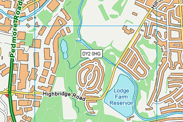 DY2 0HG map - OS VectorMap District (Ordnance Survey)