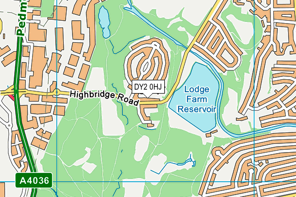 DY2 0HJ map - OS VectorMap District (Ordnance Survey)